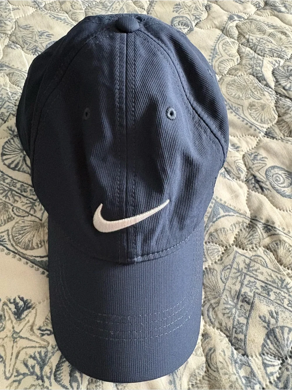 Nike Navy Baseball Cap with White Swoosh